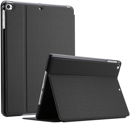 ProCase for iPad 9.7 Inch 2018 2017 (6th and 5th Generation) / iPad Air 2 / iPad Air Case, Shockproof Lightweight Slim Protective Folio Cover -Black
