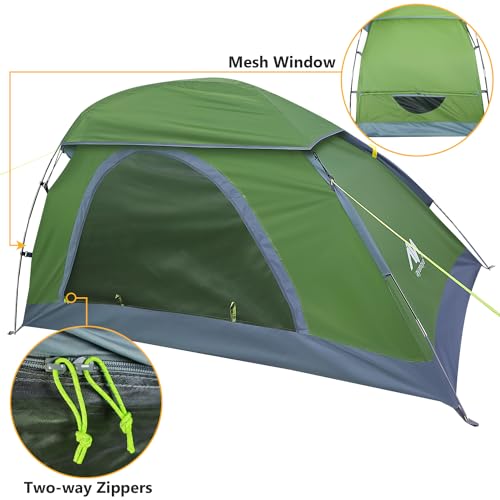 Carpa para 1 persona AYAMAYA ligera impermeable para camping miniatura 2