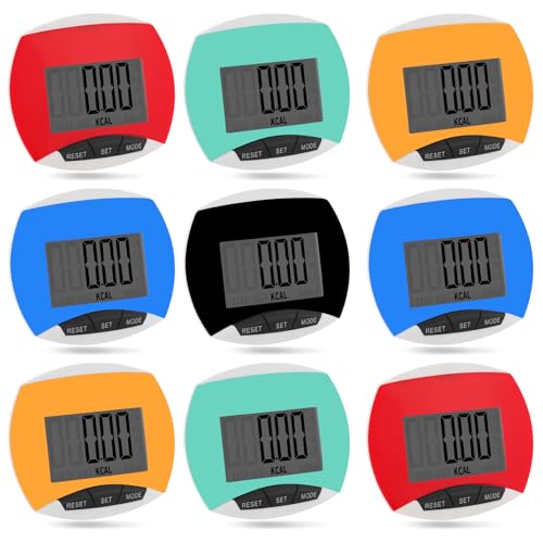 Copkim 9-Piece Pedometer Set for Walking and Running