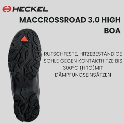Heckel MACCROSSROAD 3.0 Sicherheitsstiefel - BOA Verschluss - Schwarz - Gr 43