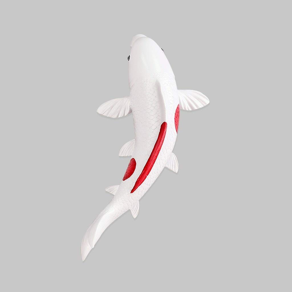 Sculpture poisson en relief blanc-b décoration murale chic taille C