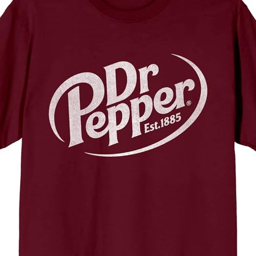 Dr. Pepper Est 1885 Men's Maroon Crew Neck Short Sleeve Tee2
