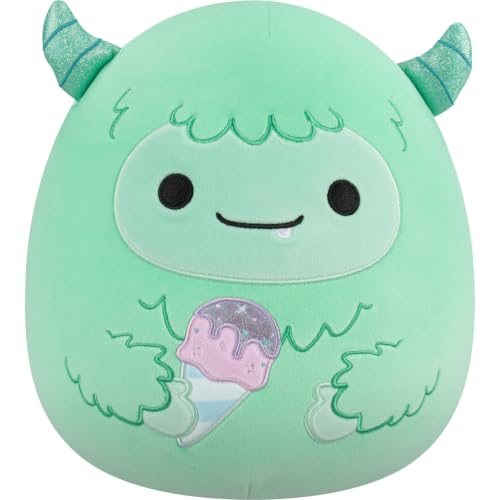 Image of Squishmallows Original 12in Robbito the Green Yeti Holding Ice Cream Cone (Select Series)
