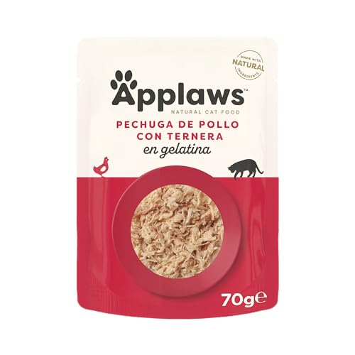 Applaws Naural Cat Food Pouches Chicken with Beef in Jelly - 16 x 70g Sachets