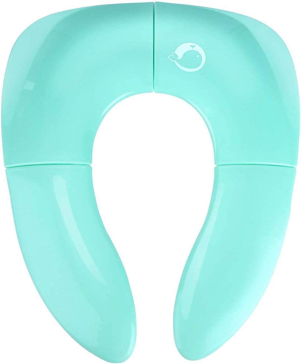 Potty Training Seat Folding Toilet: Portable Toilet Seat for Toddlers, Perfect Travel Baby Toilet Training Seat Washable with Non-Slip Pads & Anti-Slip Buckle, Includes Free Travel Bag (Blue)
