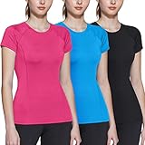 ATHLIO CLSL Women's Short Sleeve Workout Shirts, Moisture Wicking Sports Tops, Active Sports Running...