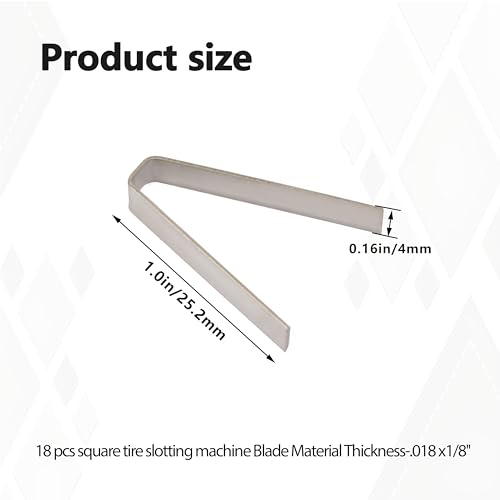 Image of Tire Groover Flat Blades for Ideal Tire Groover Tool Regroover Kit - Tire Groover Blades-18 Pack (Tire Groover Blade #3 3 /32)