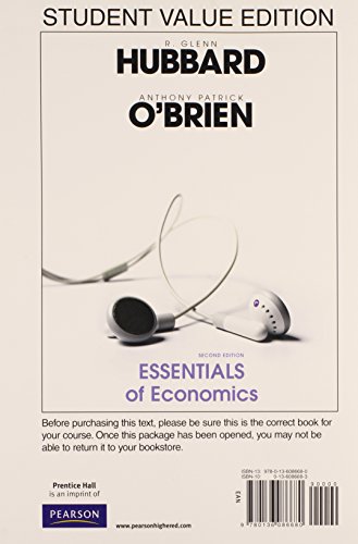 Essentials of Economics, Student Value Edition 0136086683 Book Cover