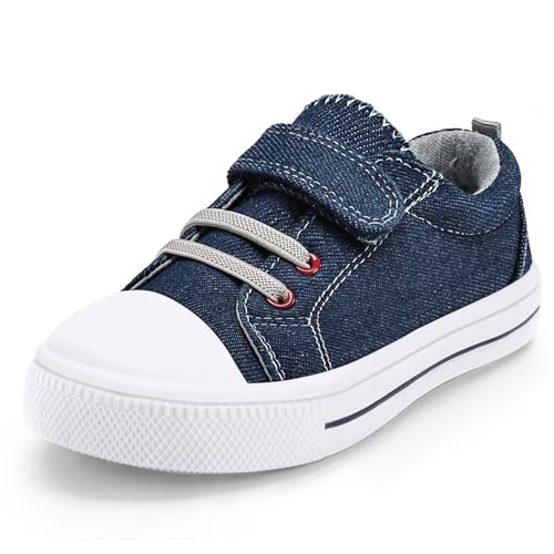 K KomForme Toddler Shoes Boys Girls Canvas Sneakers, Size 11 Little Kid, Denim