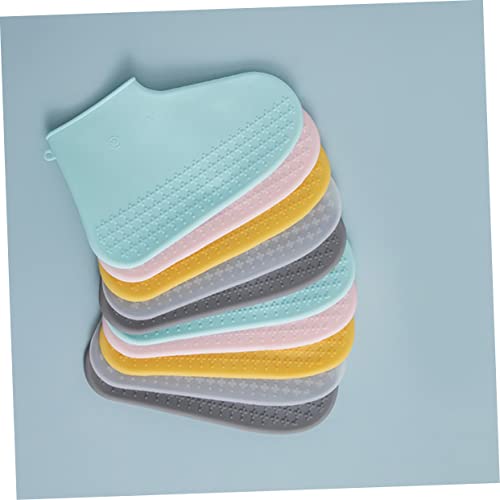 BESPORTBLE Cubrezapatos de lluvia de silicona antideslizantes para mujer, protección para calzado al aire libre, portátil y duradero blanco miniatura 4