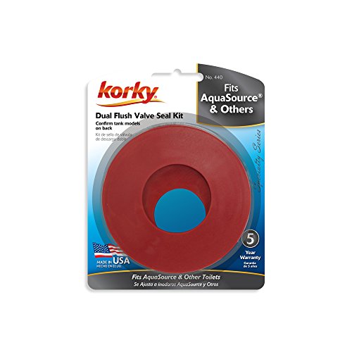 Korky 440Bp Dual Flush Seal Kit - Replaces Aquasource, American Standard, Glacier Bay And Mansfield Seals - Made In Usa , Red , 3 In. #TOP1