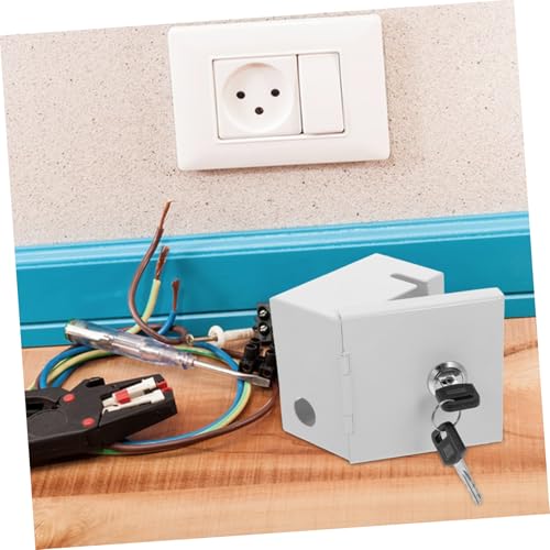 Caja eléctrica con toma de corriente bloqueable de hierro resistente al clima para conexiones al aire libre, diseño ahorrador de espacio, instalación fácil, aplicación versátil para cocinas y dormitorios miniatura 6