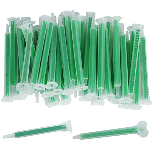 40Pieces Epoxy Mixing Nozzle Tip 24-Element Static Mixer Plastic Resin Mixing Tip for 50ml 1:1/1:2ratio