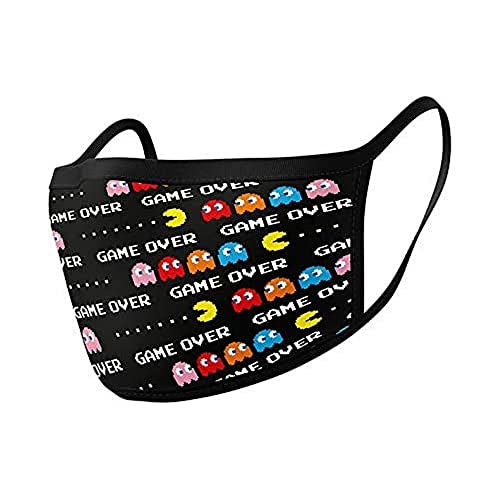 Pyramid International Pac-Man Game Over GP85682 Face Cover Face Mask Officially Licensed Twin Pack, Mixed, One Size (GP85678)