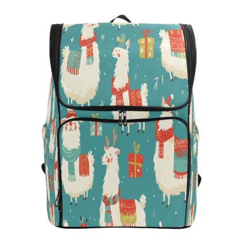 Sac à dos grande capacité moutons de Noël pour cours au collège et sorties amicales