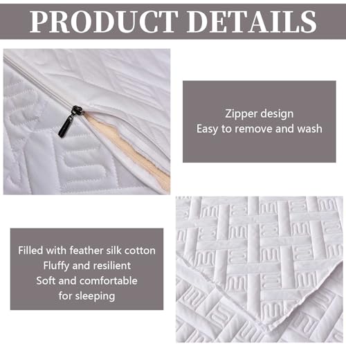 Matratzenschoner mit Reißverschluss für Doppelbett, wasserdichte Umhüllung mit 25 cm Tiefe, ideal zur Linderung von Allergien und Bettwanzen (180 x 200 cm)