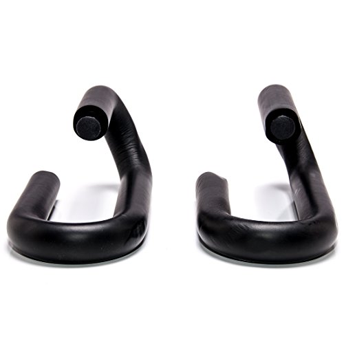 FFO Metal Push up Bar with Foam Grips on Handles. No Slip Pad on Pushup Stands. - Perfects Push ups. Builds Arms, Back, Chest, and Shoulder Strength. Great for P90X Workouts, CrossFit, Calisthenics