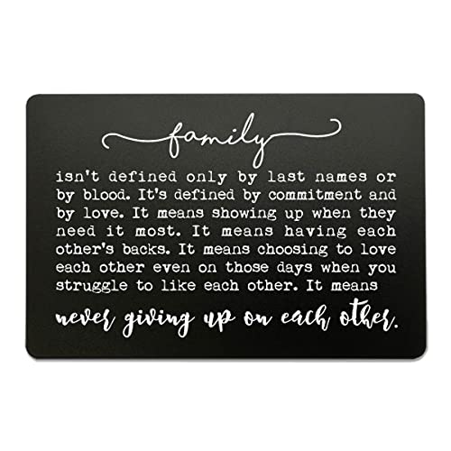 Family Isn't Defined Only By Last Names or By Blood, Wallet Insert Card Gift, Family Gift, Friendship Gifts, Adopted Family Gifts, Gifts of Love, Never Giving Up On Each Other