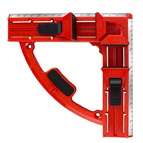 Woedpez 90-Degree Corner Clamp - Adjustable, Quick-Release, Red, Metal, Great Tool Gift for Dad, Father, Mother, DIY, Handyman, Picture Frame
