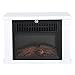HOMCOM Portátil Mini Estufa Eléctrica Calefactor Chimenea Pequeña Termostato Ajustable 600/1200W Llama...