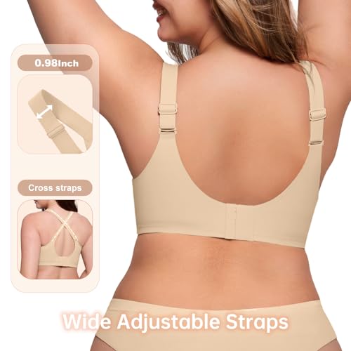 Image of LetsJoli Jelly Bras for Women Plus Size Full Coverage Supportive Wireless