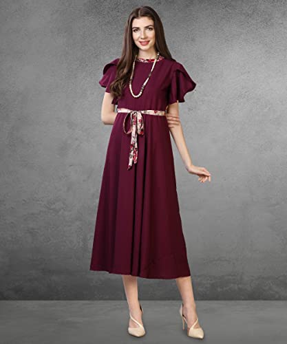 Image of QIQI Women's Crepe A-Line Maxi Casual Dress