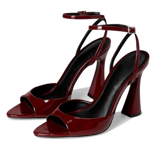 Womens Heeled Sandals Ankle Strap Pointed Toe Sandals Summer Dress Party Shoes