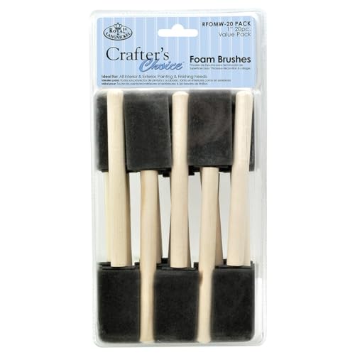 Royal & Langnickel Royal and Langnickel Lot de 20 pinceaux de 2,5 cm en Mousse RFOMW Multicolore