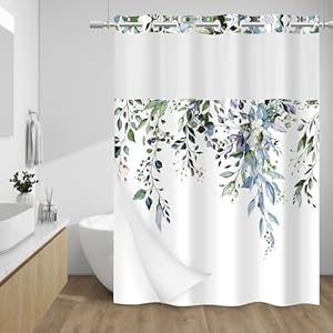 Withloc Eukalyptus Duschvorhang-Set 71x80 cm