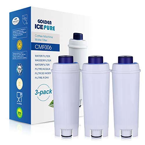 GOLDEN ICEPURE 3 × Filtre à café Remplacement pour DeLonghi DLSC002, SER3017 et 5513292811 - y Compris Les Versions de la série ECAM, Esam, ETAM, ECO, EC Von (Facture Disponible)