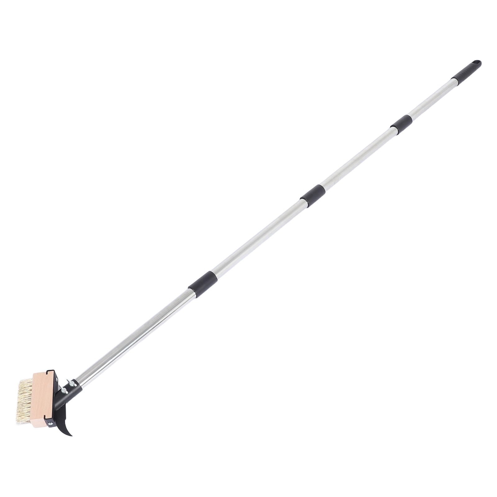 1 Juego de Cepillo para desherbar Grietas para el Cuidado del césped, Cepillo Multifuncional de cerdas de Alambre de 1,6 m/63'', desherbador Manual con Mango Largo para Eliminar el