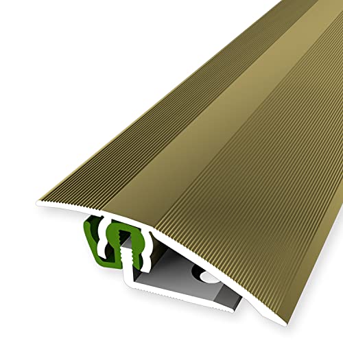 PROVISTON | Barre de seuil pour parquet | 51 x 3-23 x 900 mm | Or | Profilé en alu | Profilé de rattrapage | Épaisseur parquet 3-23 mm | 1 pièce