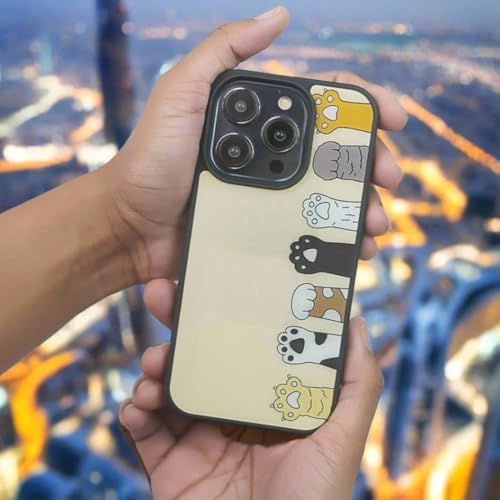 Image of PEEPERLY Back Cover Case for iPhone 13 Pro Max Scratch Resistant Anti-Slip TPU Shockproof Protective Durable Meow Tastic Cat Illustration Case for Girls & Women(Pattern2)