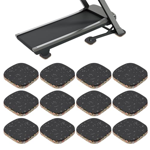 PATIKIL Pack de 12 Protectores para Caminadora, Almohadillas de Espuma Alta Densidad Anti Vibración y Amortiguación, Alfombrilla para Suelo, Gris miniatura 1