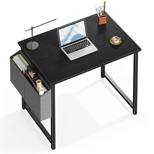 NEWBULIG 31" Home Office Desk with Storage in Black