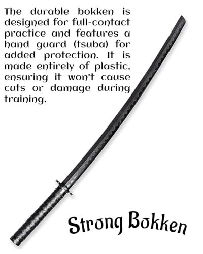 Image of FunMart Katana Bokken Practice Sword - 39 inch Polypropylene Training Sword for Martial Arts, Kendo, Cosplay - Without Sheath /Cover