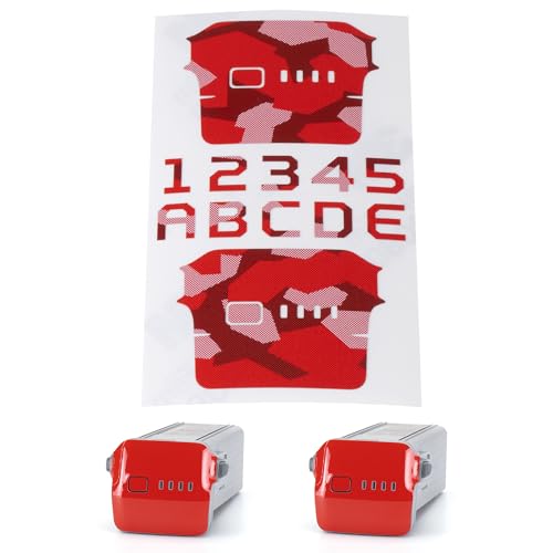 Image of WRAPGRADE Skin Stickers Compatible with DJI Air 3 | Two Batteries (Super RED DOT CAMO)