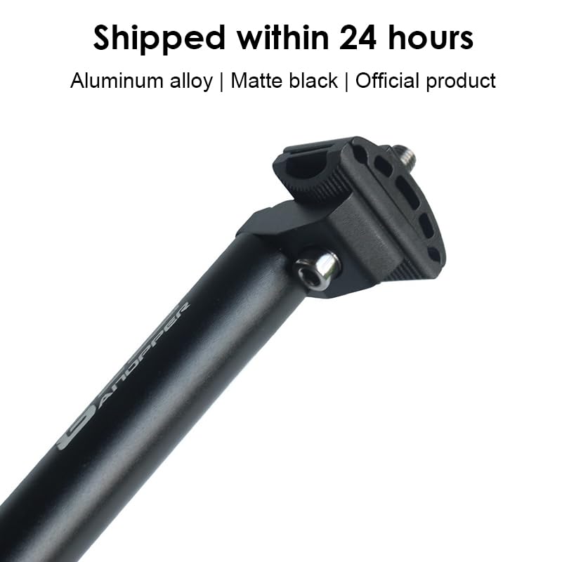 Tiges de selle pour vélo 450mm ultra stables avec tube noir mat de 25.4mm - 4