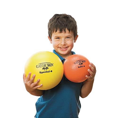 S&S Worldwide Gator Skin Special-8 Foam Balls. 8" PU Coated with Medium Density Foam Core. No-Sting Balls are Great for GaGa Pits, Dodgeball, PE Games and More. Set of 6.