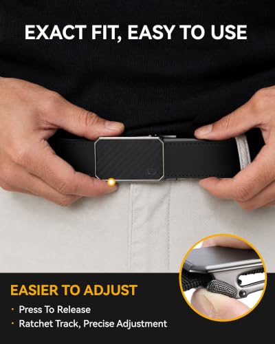 Image of CHAOREN Ratchet Belt Men - 35mm Mens Belt Leather for Casual Jeans - Versatile Fit, Customizable Style