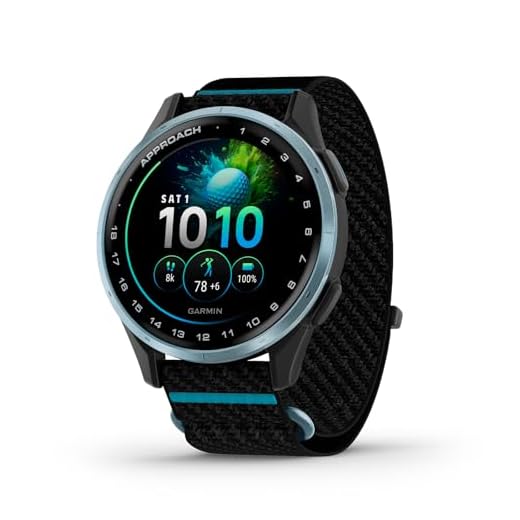 Garmin Approach J1 43mm Junior Teen Golf GPS watch, AMOLED screen, Touchscreen, Slim, lightweight design, 43,000+ pre loaded courses, Pace of Play timer, up to 15hrs in GPS mode, Black