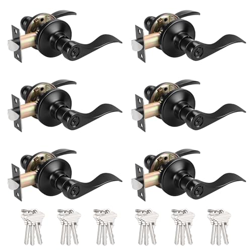 Probrico 6-pack Keyed Alike Entry Door Lockset with Lock and Key