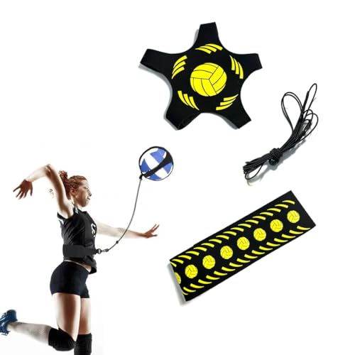 SGERUFZ Entrenador de Fútbol/Voleibol, Cinturón Ajustable, Equipo para Voleibol, Ayuda de Fútbol para Niños y Principiantes, Cinturón y Cuerda Elástica Ajustable, Accesorios
