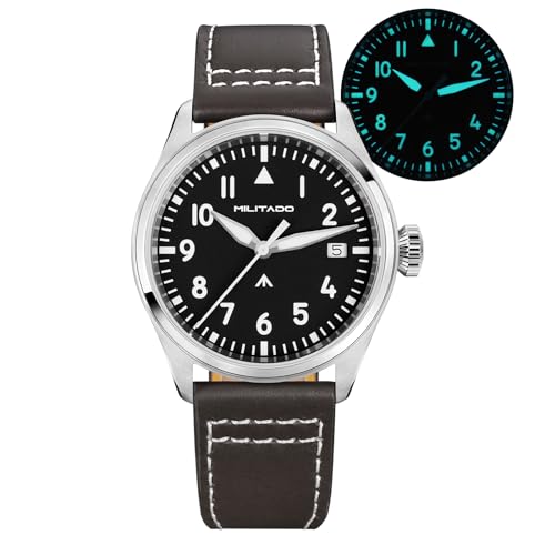 Image of TACTICAL FROG MILITADO ML21 37mm Aviation-Inspired Field Watch, VH31 Sweep /515 Quartz Movement, Sapphire Crystal, BGW9 Lume, 100M Waterproof Men's Casual Dress Watch