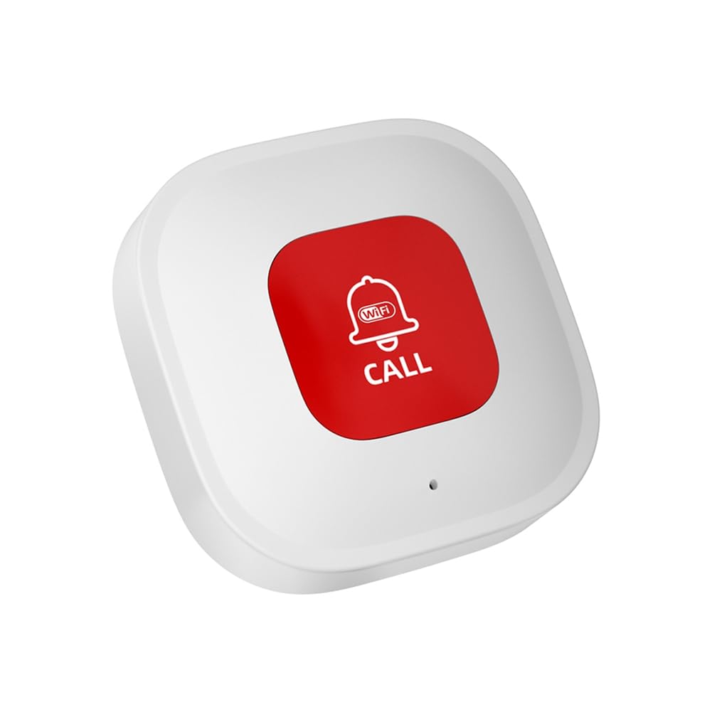 Tuya WiFi SOS Call Button, Wireless Pager for Caregivers, Phone Alert Transmitter, Emergency Call Button for Kids, Elderly Patients