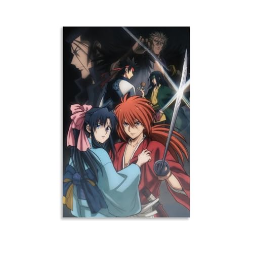 WZGWZYCD Rurouni Kenshin Classic Anime Series - Póster de lienzo decorativo para pared, pintura para dormitorio, 20 x 30 cm, estilo sin marco