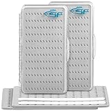 SF Fly Fishing Box Plastic Waterproof Pocket Thin Fly Boxes Clear Lid Easy Slit Foam Fishing Boxes 2PCS