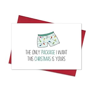 Funny Christmas Cards with Envelopes, Naughty Christmas Gifts for Boyfriend Husband Men, Unique Christmas Gift ideas for…