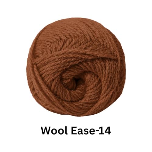 Image of VCR Chocolate Wool Ease Yarn, 100 Grams Hank, 260 Meters Length, 100% Wool Ball for Crochet and Knitting, Suitable for Mufflers, Scarves & cowls Pack of 1