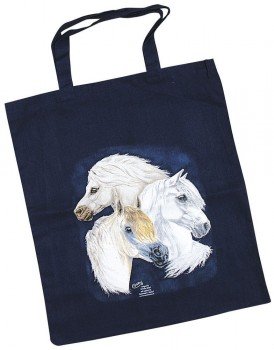  In cotone con chiusura a pressione con scritta in inglese cavallo Welsh pony easybiz (08867 blu) tessuto - con Chris Tina Bötzel